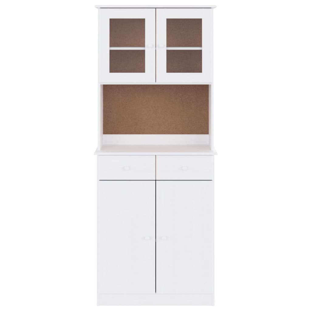 Skap hvit ALTA 77x35x188 cm heltre furu