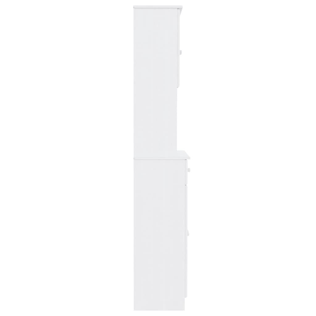Skap hvit ALTA 77x35x188 cm heltre furu