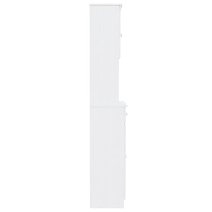 Vitrineskap Hvit ALTA 77x35x188 cm heltre furu