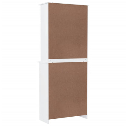 Vitrineskap Hvit ALTA 77x35x188 cm heltre furu