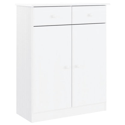 Vitrineskap Hvit ALTA 77x35x188 cm heltre furu
