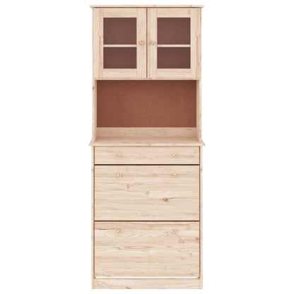 Vitrineskap Tre heltre furu ALTA 77x35x188 cm