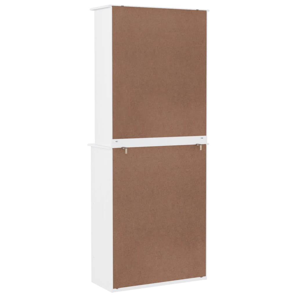Skap hvit ALTA 77x35x188 cm heltre furu