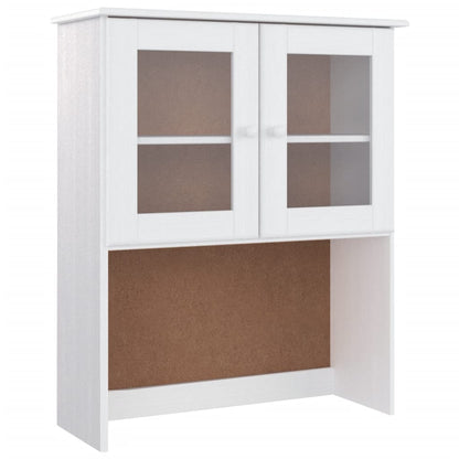 Vitrineskap Hvit ALTA 77x35x188 cm heltre furu