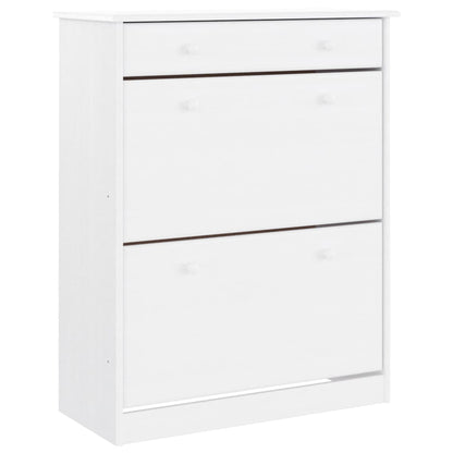 Vitrineskap Hvit ALTA 77x35x188 cm heltre furu