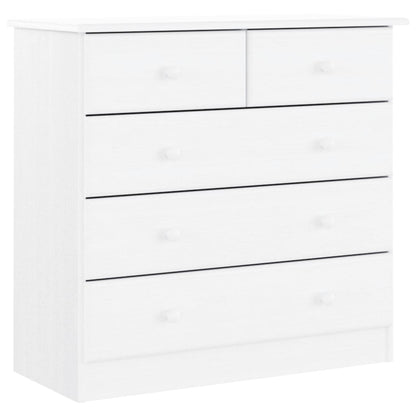 Vitrineskap ALTA Hvit 77x35x165 cm heltre furu