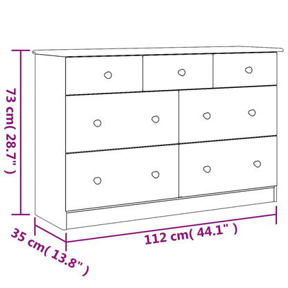 Kommode Tre heltre furu ALTA 112x35x73 cm