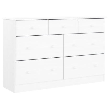Kommode Hvit ALTA 112x35x73 cm heltre furu