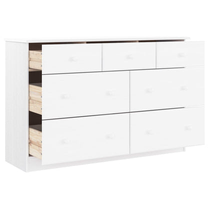 Kommode Hvit ALTA 112x35x73 cm heltre furu