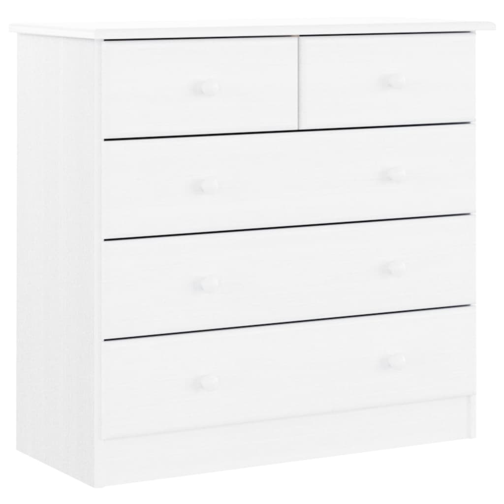 Kommode Hvit ALTA 77x35x73 cm heltre furu