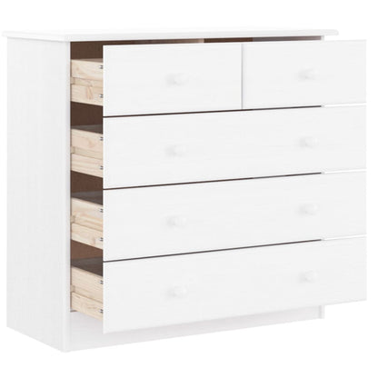 Kommode Hvit ALTA 77x35x73 cm heltre furu