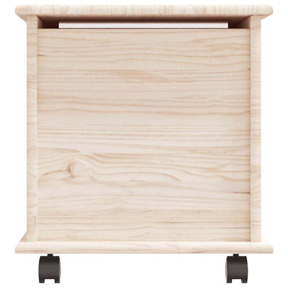Oppbevaringskiste med hjul ALTA 73x39,5x43 cm heltre furu
