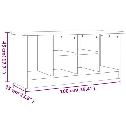 Skoskap Skohylle Skobenk Hvit Skobenk ALTA Hvit 100x35x45 cm heltre furu