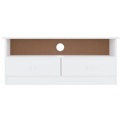 TV-Møbel Hvit TV-benk med skuffer ALTA 100x35x41 cm heltre furu