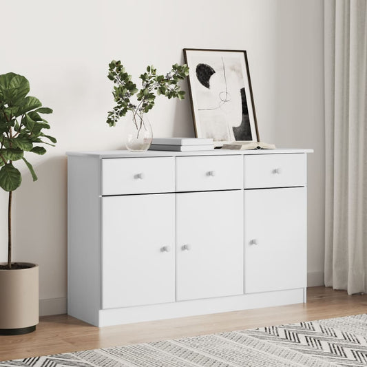 Skjenk Hvit ALTA 112x35x73 cm heltre furu
