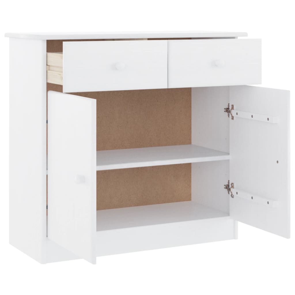 Skjenk Hvit ALTA 77x35x73 cm heltre furu