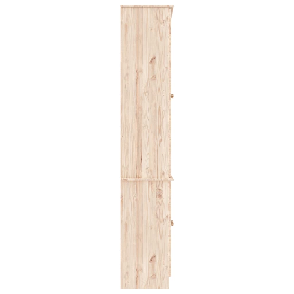 Vitrineskap ALTA 77x35x186,5 cm heltre furu
