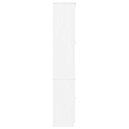 Vitrineskap ALTA Hvit 77x35x186,5 cm heltre furu