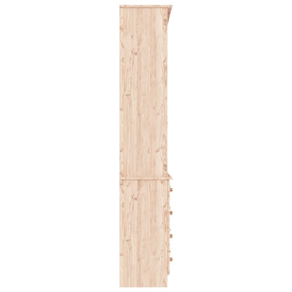 Bokhylle Tre med skuffer ALTA 77x35x186,5 cm heltre furu