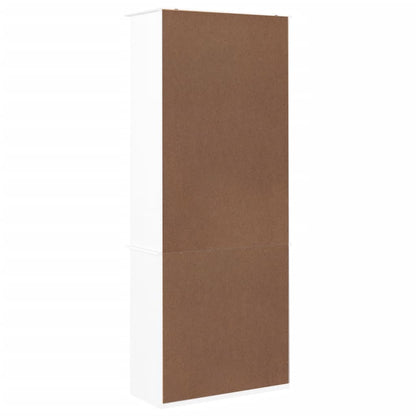 Bokhylle Hvit med skuffer ALTA 77x35x186,5 cm heltre furu