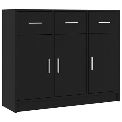 Skjenk Svart 91x28x75 cm