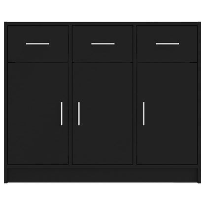 Skjenk Svart 91x28x75 cm