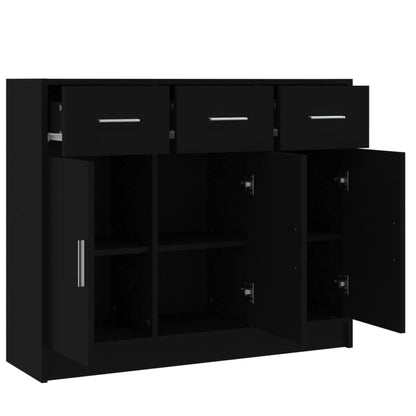 Skjenk Svart 91x28x75 cm