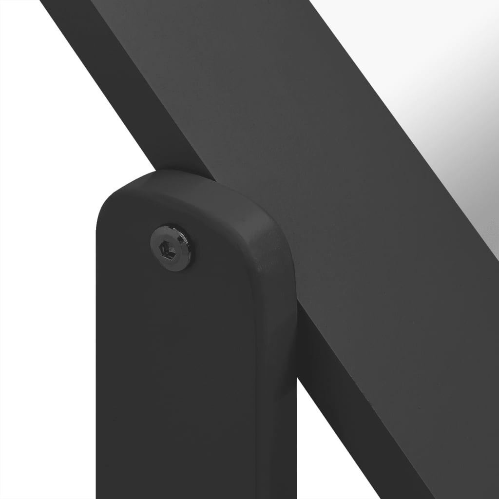 Veggspeil Frittstående Svart 45,5x47,5x160 cm