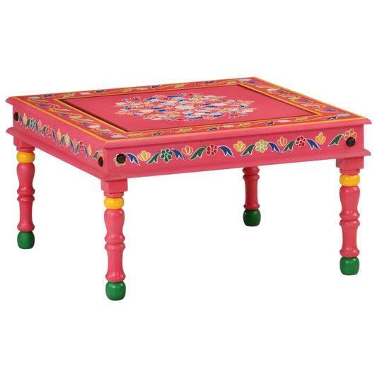 Salongbord Sofabord Tre rosa håndmalt heltre mango