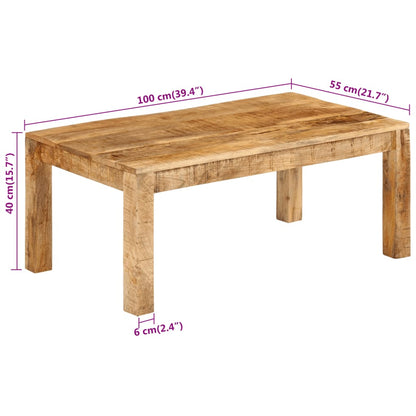 Salongbord Sofabord Tre 100x55x40 cm heltre mango