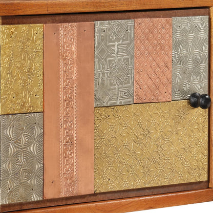 TV-Møbel Tre TV-benk heltre akasie med dører 112x30x40 cm metall