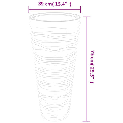 Plantekasse med avtakbar potte mocca 18 / 45 L PP rillet