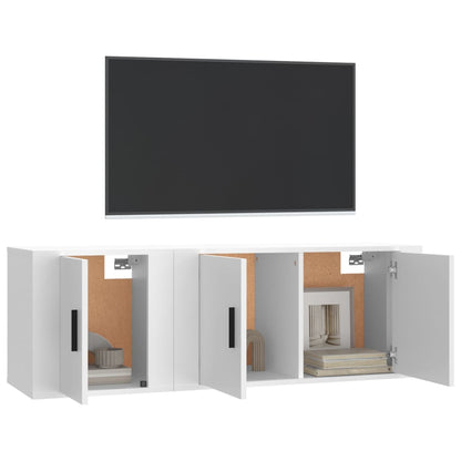 TV-Møbel Hvit TV-skap 2 deler