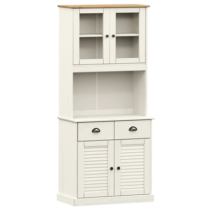 Skap Hvit VIGO 78x40x175 cm heltre furu