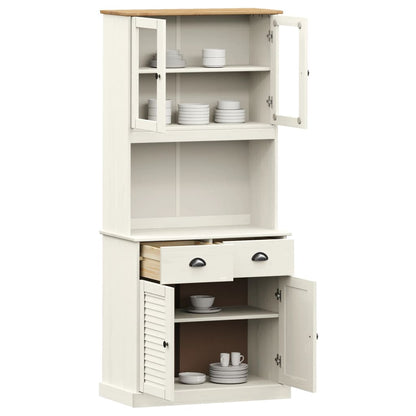 Skap Hvit VIGO 78x40x175 cm heltre furu