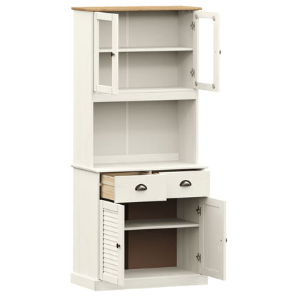 Skap Hvit VIGO 78x40x175 cm heltre furu