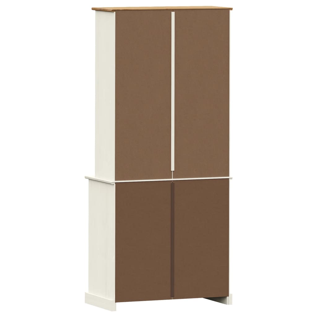 Skap Hvit VIGO 78x40x175 cm heltre furu