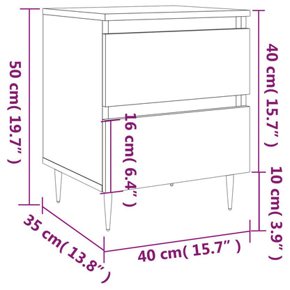 Nattbord Sengbord Svart 40x35x50 cm