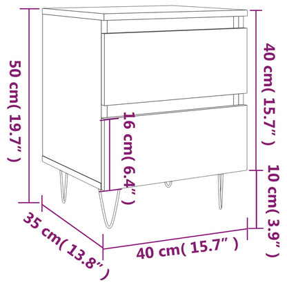 Nattbord Sengbord Svart 40x35x50 cm