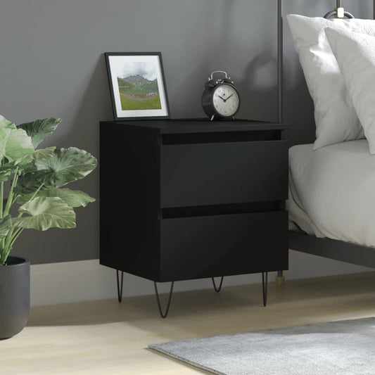 Nattbord Sengbord Svart 40x35x50 cm