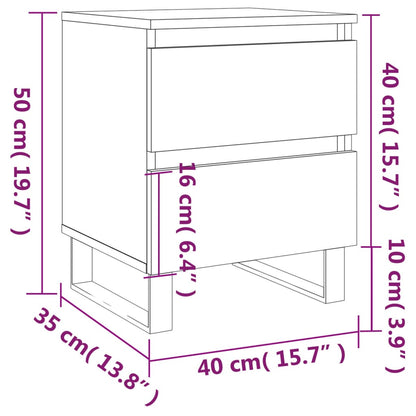 Nattbord Sengbord Røkt Eik 40x35x50 cm