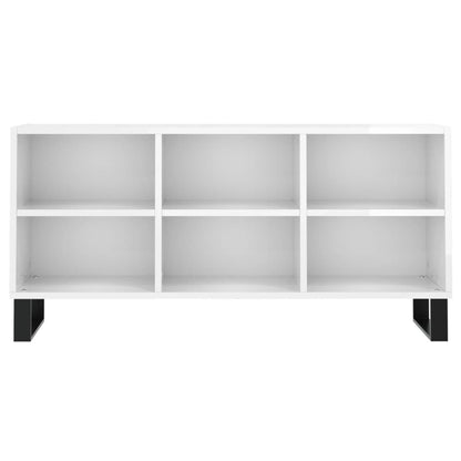 TV-Møbel Høyglans Hvit Tv-benk 103,5x30x50 cm