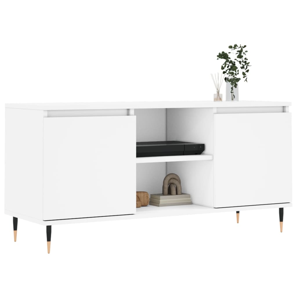TV-Møbel Hvit Tv-benk 104x35x50 cm