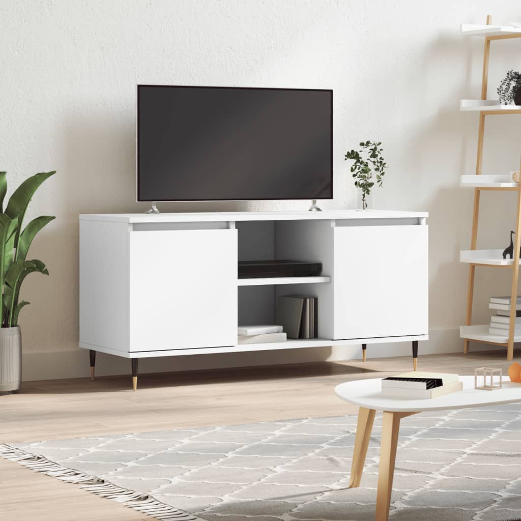 TV-Møbel Hvit Tv-benk 104x35x50 cm