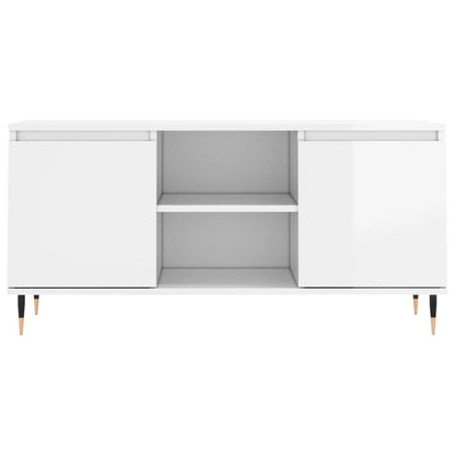 TV-Møbel Høyglans Hvit TV-benk 104x35x50 cm