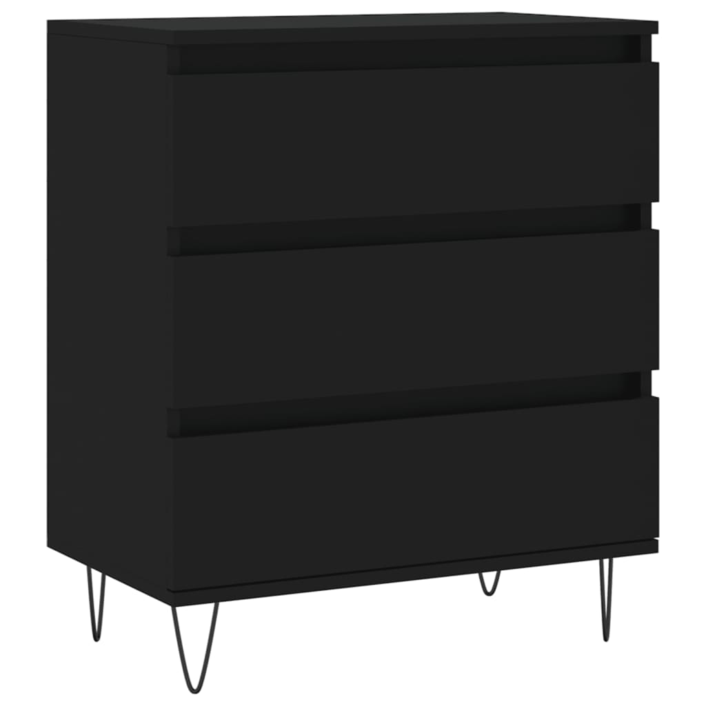 Kommode Svart 60x35x70 cm