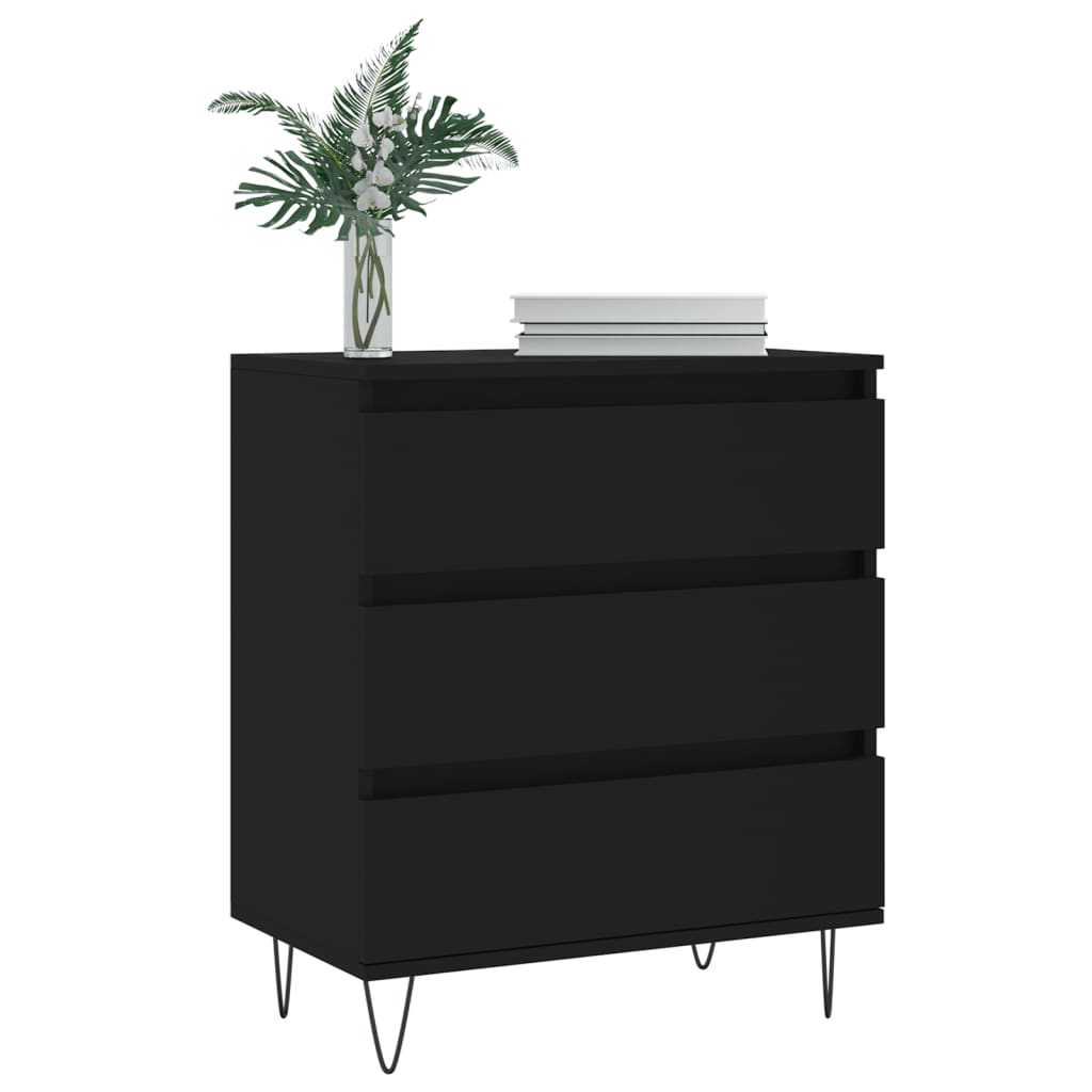 Kommode Svart 60x35x70 cm