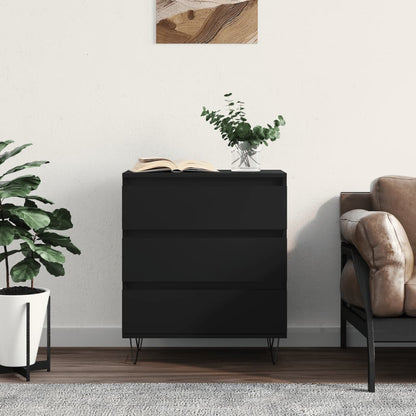 Kommode Svart 60x35x70 cm
