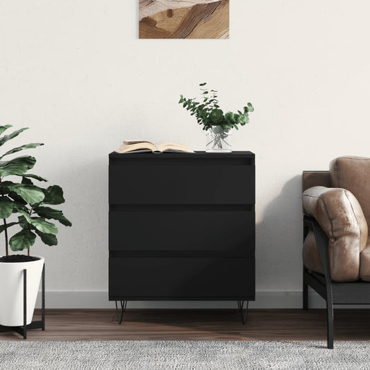 Kommode Svart 60x35x70 cm