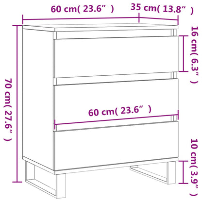Kommode Sonoma Grå 60x35x70 cm
